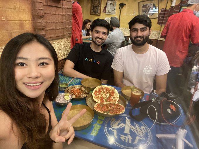 Video: Korean YouTuber has lunch with 'two Indian heroes' who 'saved' her during Mumbai incident