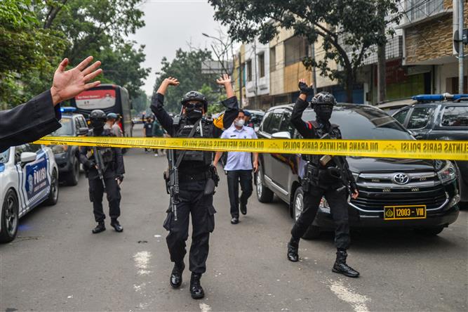 Several injured in explosion outside Indonesian police station