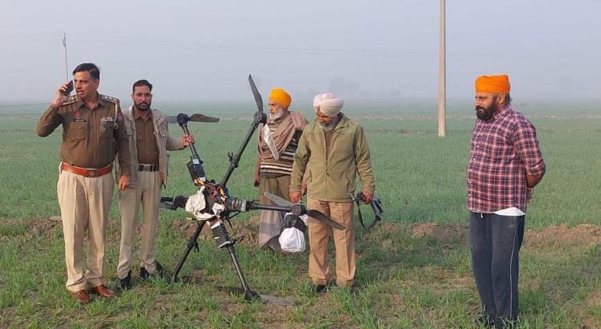 Drone with 5 kg heroin seized in Punjab's Tarn Taran