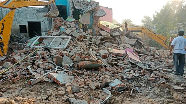 House of drug smuggler facing 17 cases demolished in Faridabad