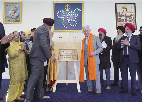 Britain's King Charles III inaugurates new Guru Nanak Gurdwara in eastern England