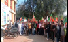Jawali BJP workers protest denotification of institutions