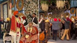Punjabi friends announce their entry at Sikh man’s wedding by queueing up doing ‘bhangra’; wholesome video goes viral