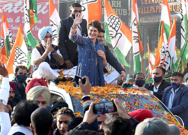 Dera Bassi: Priyanka Gandhi seeks votes for Congress candidate