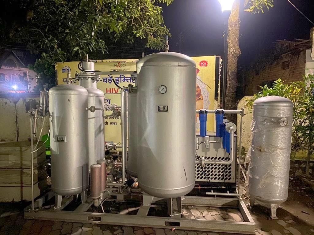 Oxygen plant awaits installation at Civil Hospital in Thural