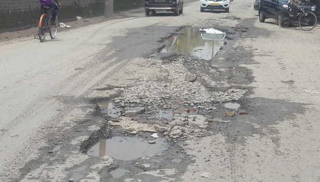 Rain lays bare state of roads in Zirakpur
