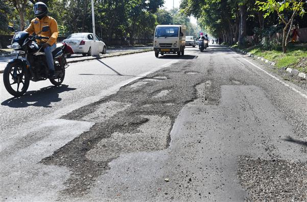 Relief from bumpy ride not soon; Chandigarh MC to recarpet broken roads next month
