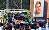 Music legend Lata Mangeshkar’s mortal remains reach Shivaji Park in Mumbai ahead of last rites