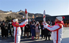 Winter games: Jackie Chan carries torch atop Great Wall