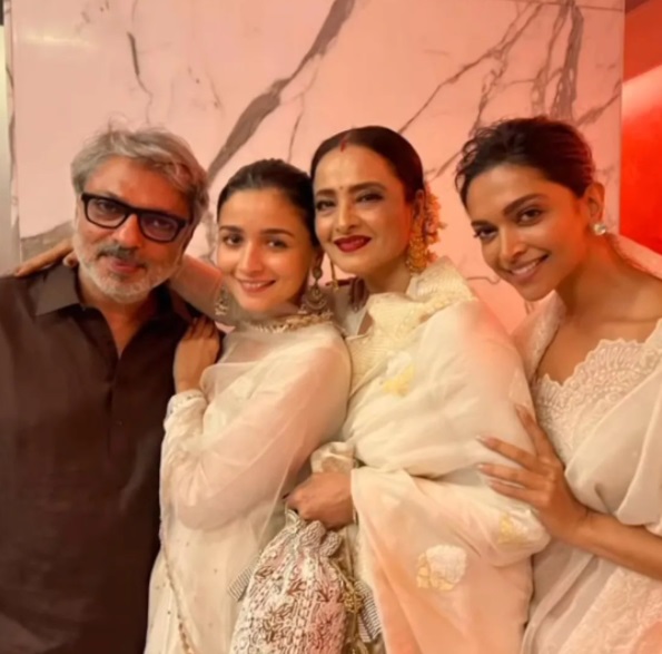 All in one frame: Rekha, Deepika Padukone, Alia Bhatt, Sanjay Leela Bhansali pose for picture... Internet says what’s the occasion?