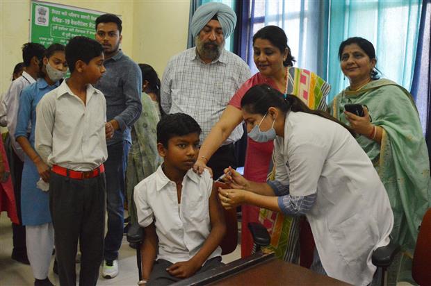 Vaccination of 12-14 age group begins, 73 jabbed in Ludhiana