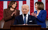 In a first, two powerful women politicians seated behind President Biden during SOTU address