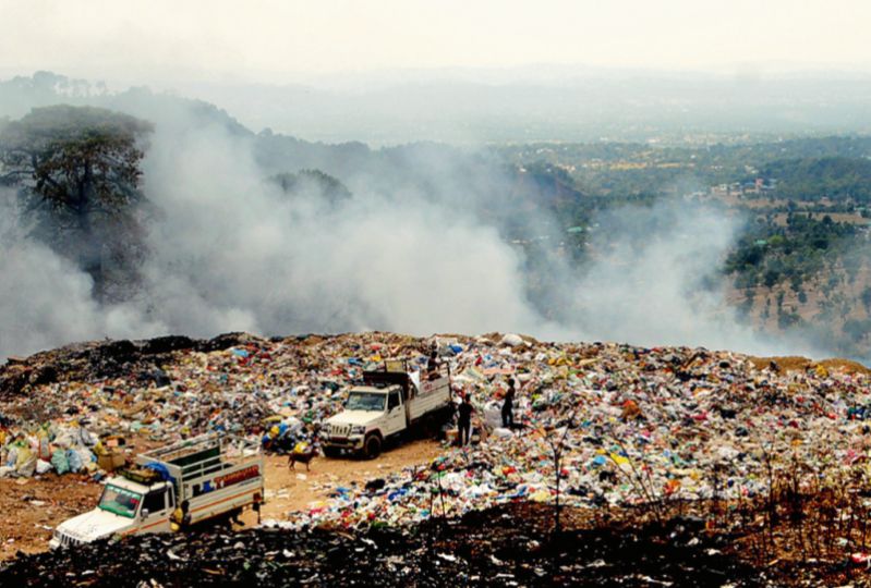Garbage put on fire at Dana Mandi; NGO seeks FIR against officials