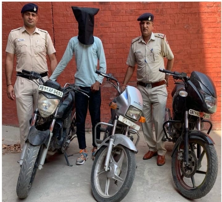 Hallo Majra youth held with 3 stolen bikes