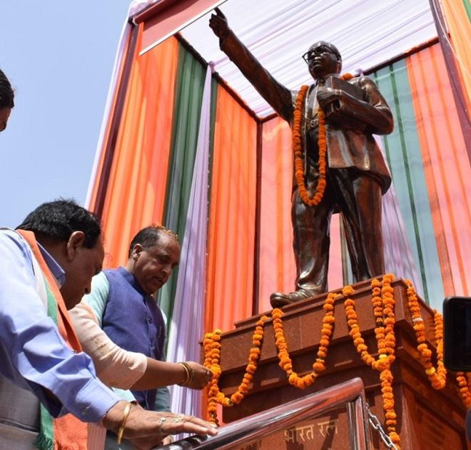 Himachal CM Jai Ram Thakur unveils statues of Ambedkar, Capt Vikram Batra