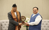 Nepalese Prime Minister Sher Bahadur Deuba visits BJP office, meets Nadda