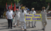 Farmers hold protest, seek legal guarantee for MSP