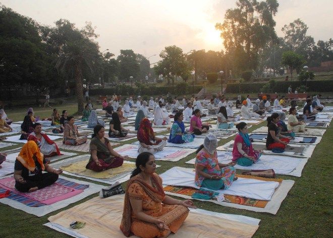 Yoga Day celebrated at Jalandhar Cantt