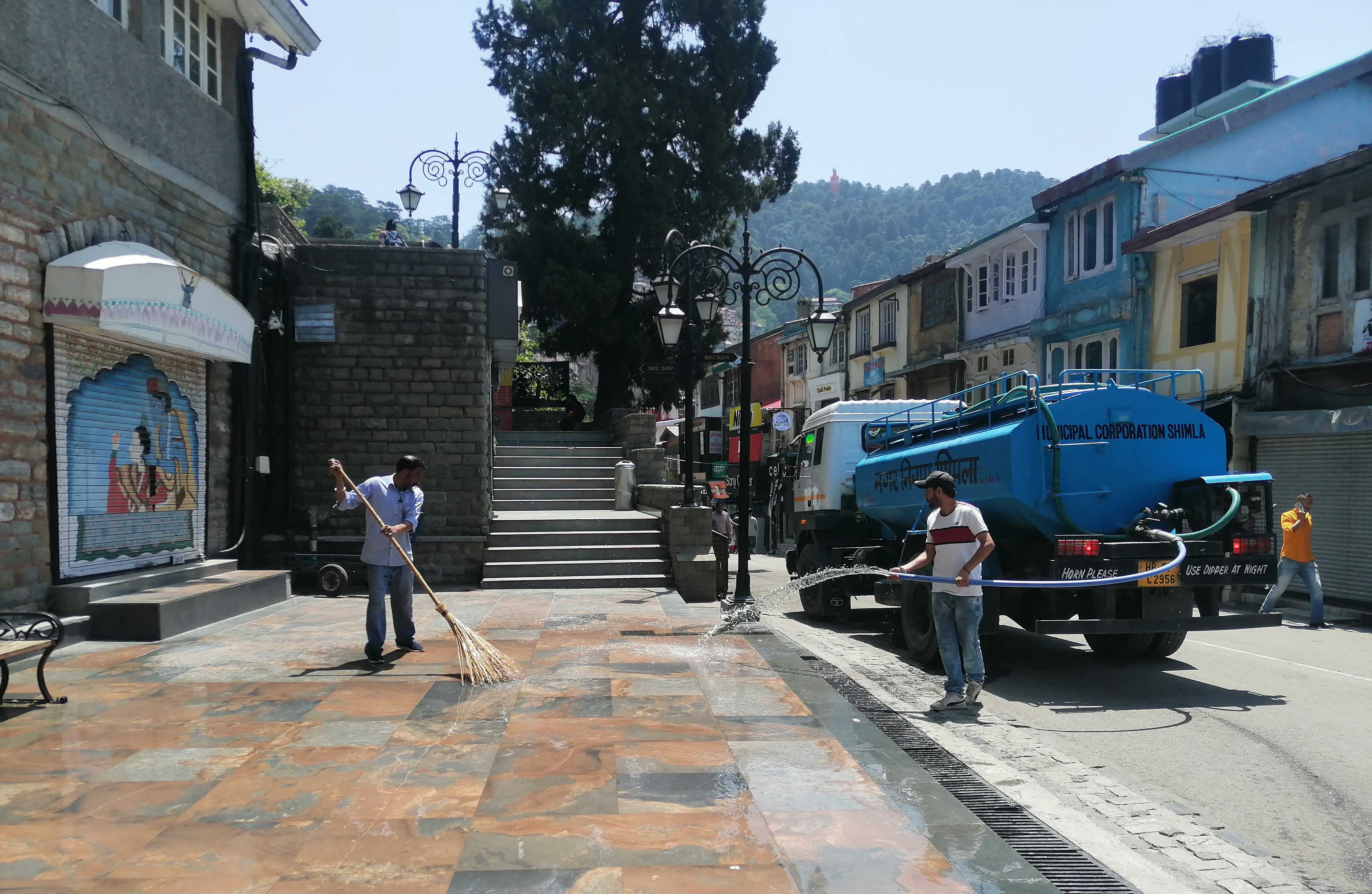 No water shortage for cleaning Shimla roads