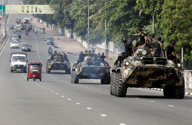 Military vehicles ply on Sri Lanka streets as situation worsens