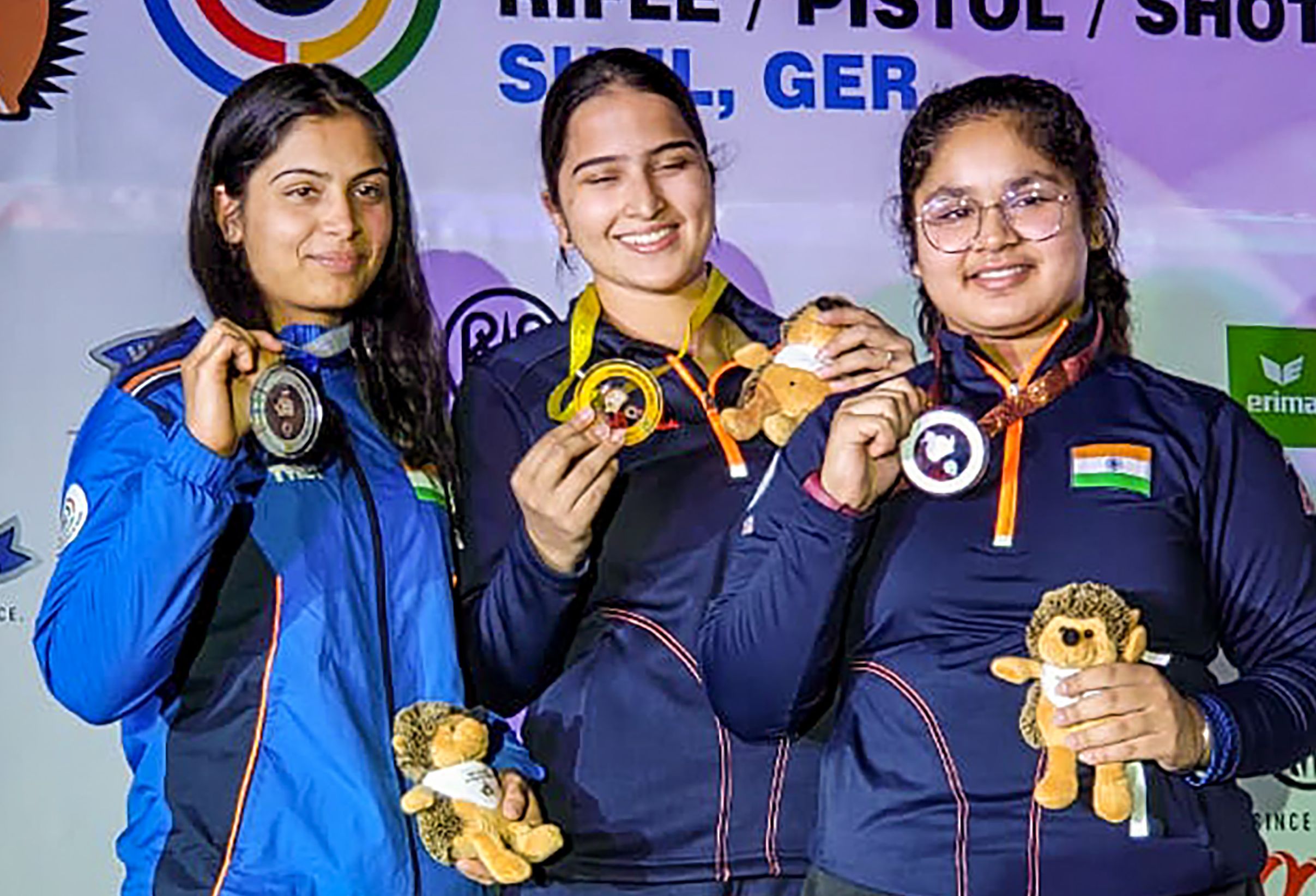 Rhythm takes gold as Indians sweep women's 25m pistol event at Junior ...