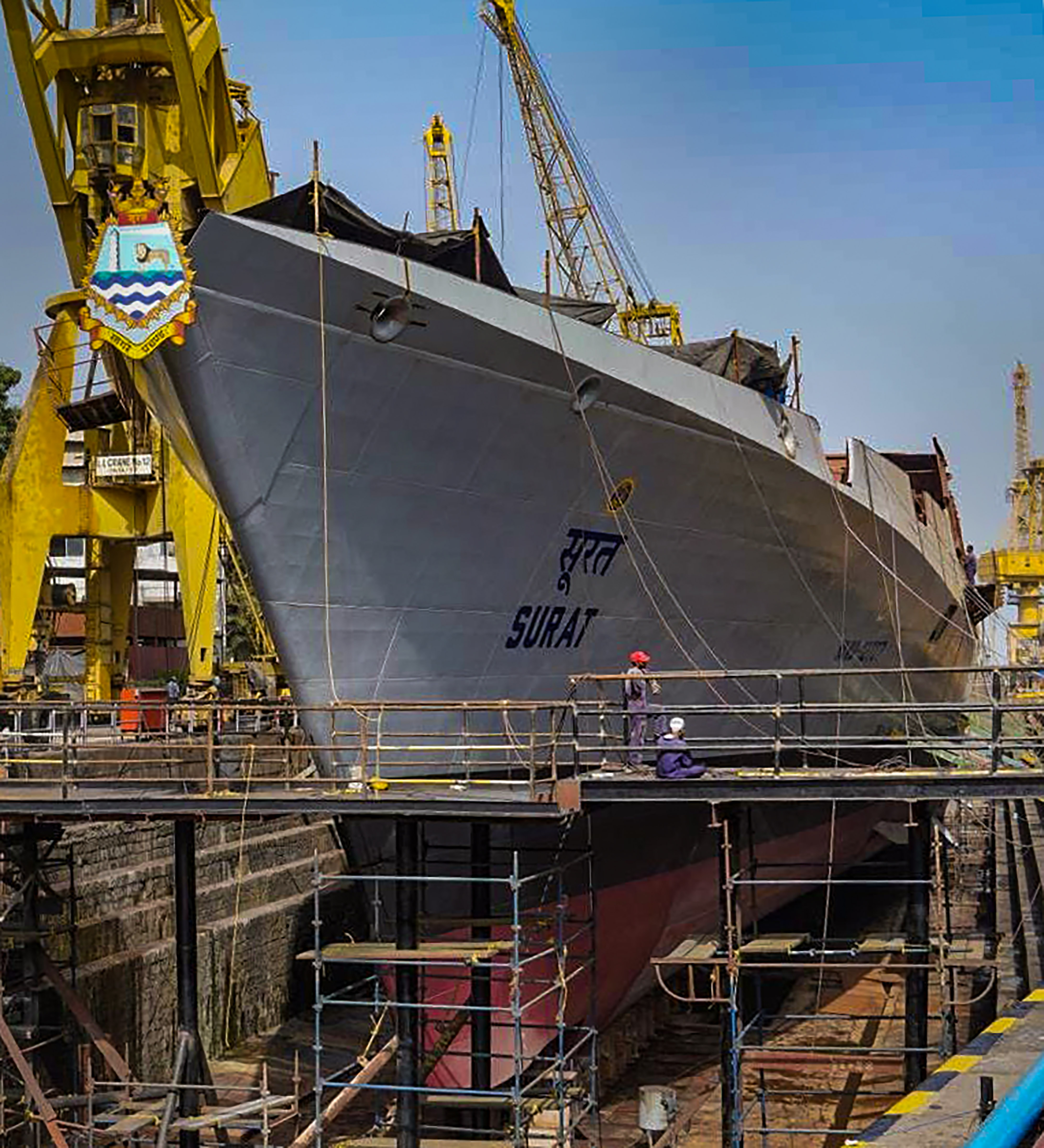 Rajnath Singh launches 2 indigenously built warships