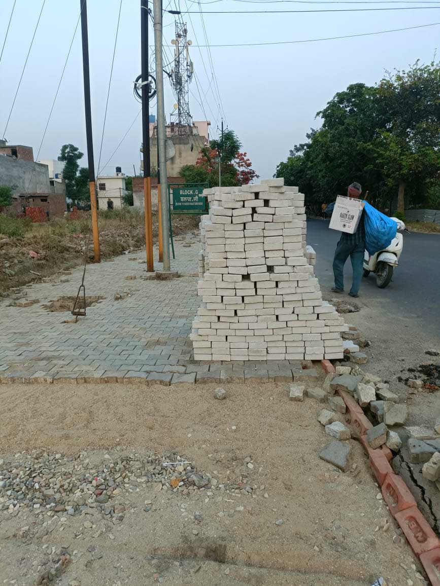 Tiles in 'good condition' being replaced in SBS Nagar by Ludhiana Improvement Trust
