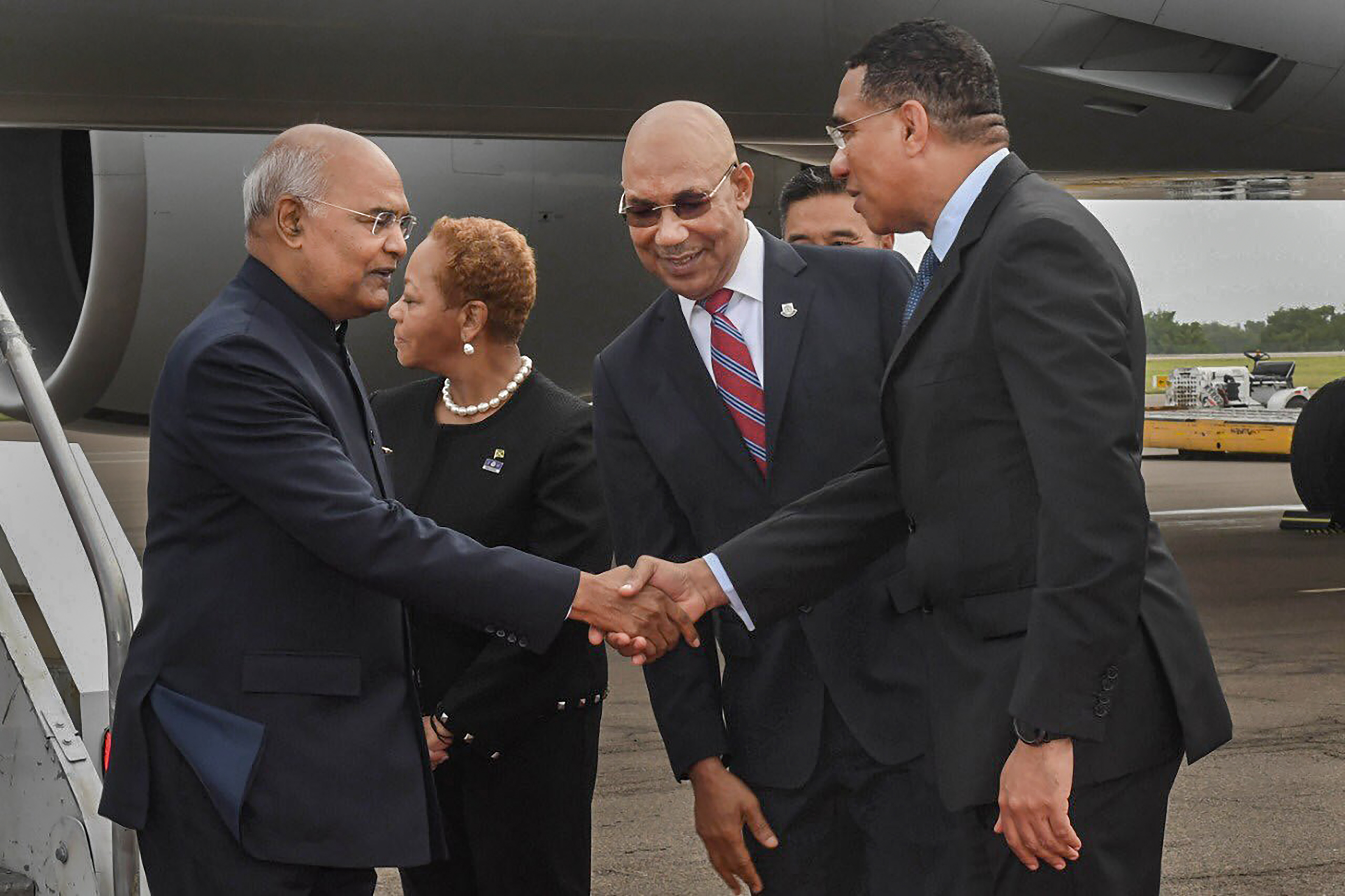 President Ram Nath Kovind reaches Jamaica