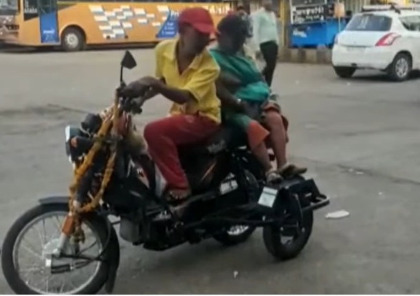 Differently abled beggar buys moped for whopping Rs 90,000 for his ailing wife, see viral video