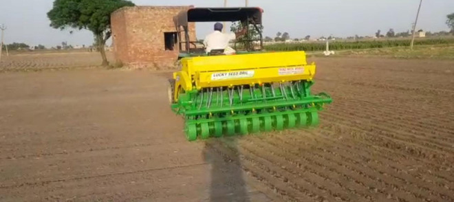 Direct seeding of rice starts from CM Bhagwant Mann’s native Satoj village