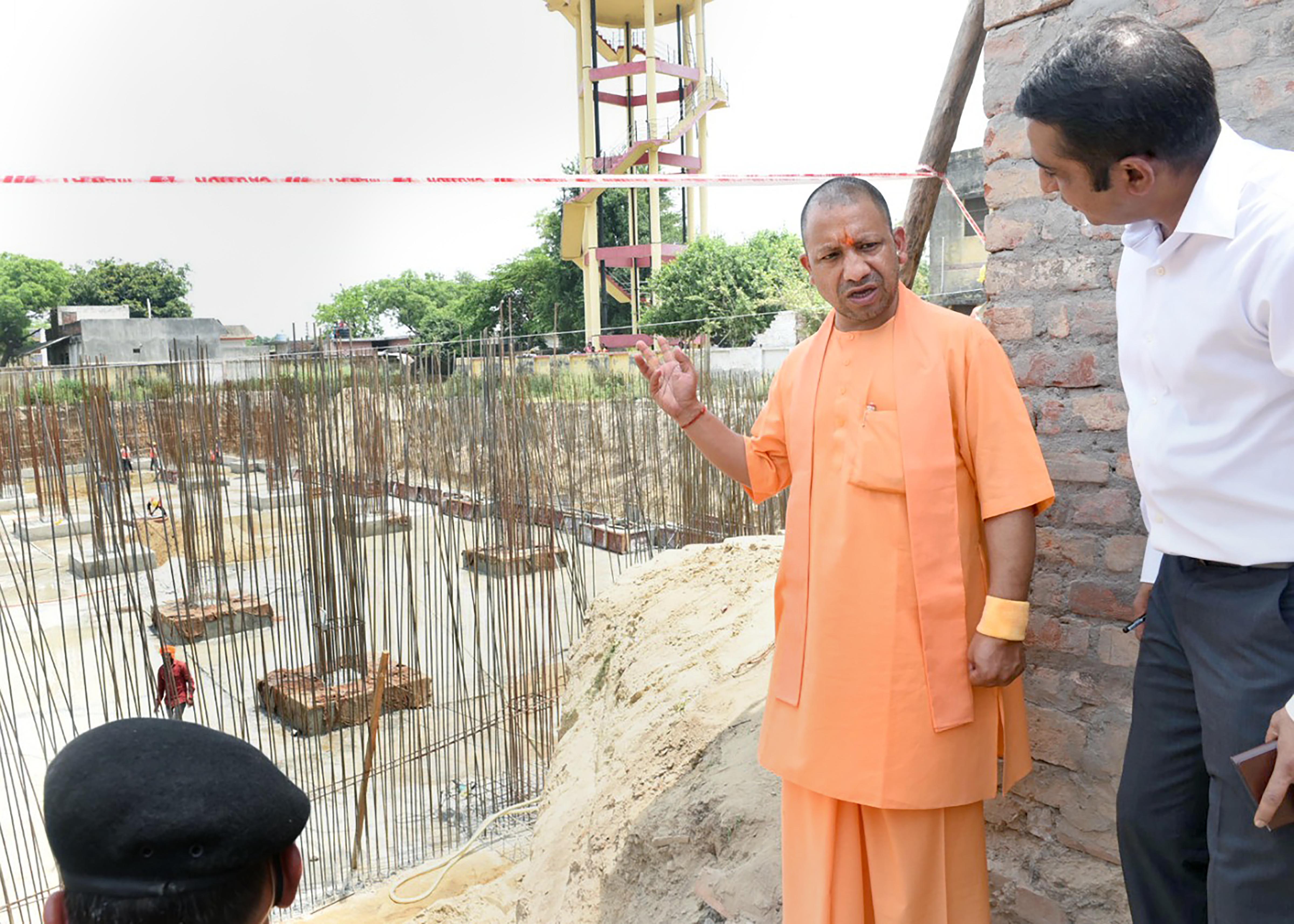 Yogi Adityanath reviews development works in Ayodhya; eats meal at house of 'Dalit'