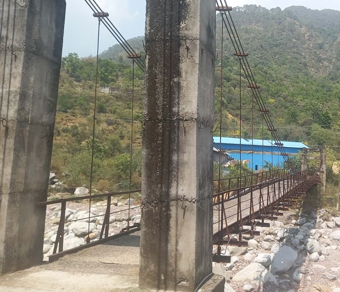 Heritage bridge in poor state on Gajj rivulet in Ghera