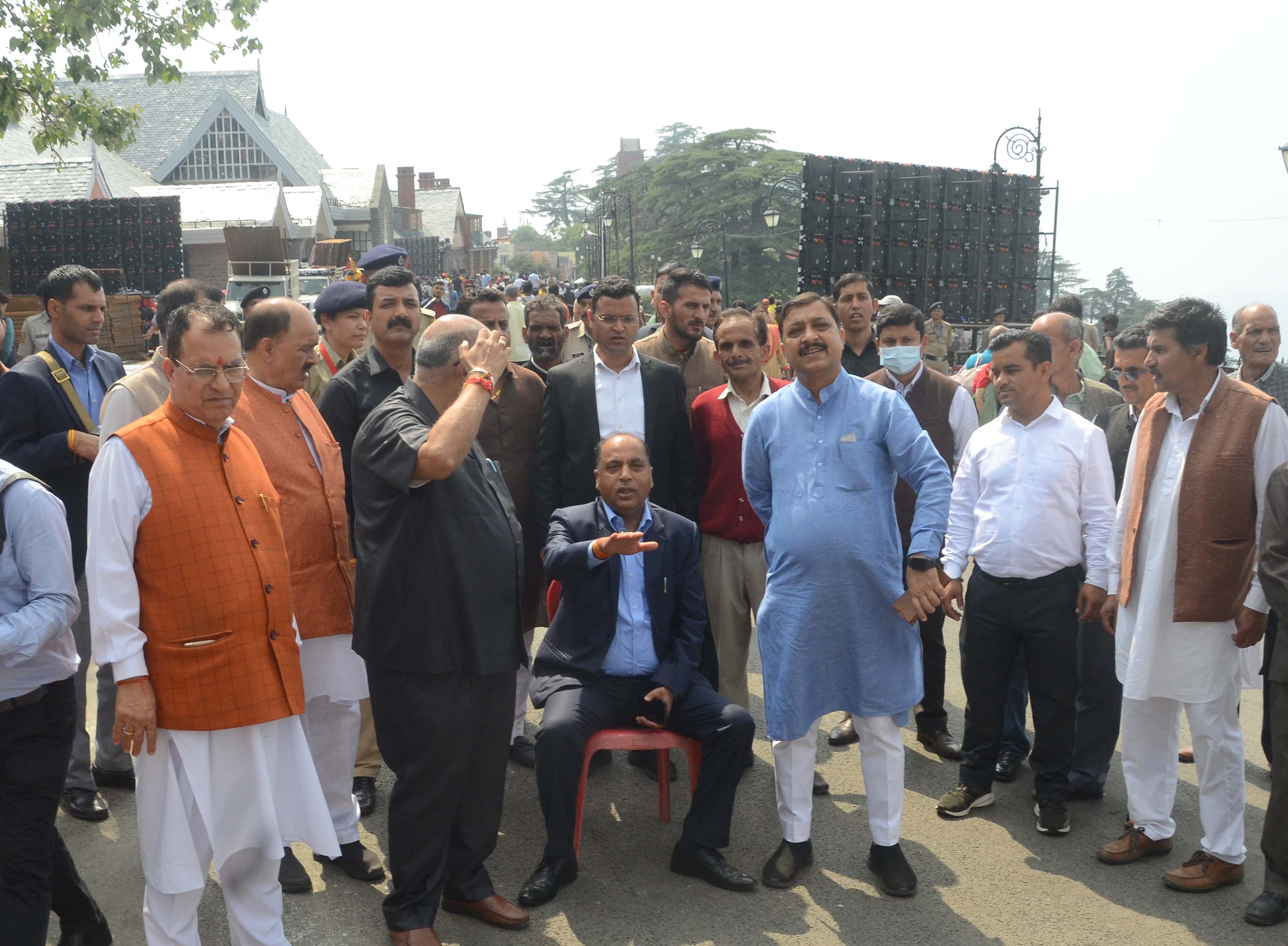 Himachal CM oversees arrangements for PM Modi's Shimla rally