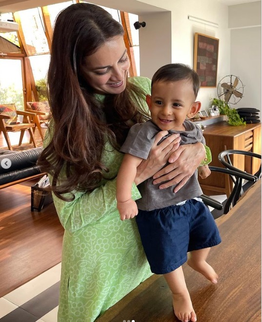 Dia Mirza on son Avyaan Azaad's first birthday remembers his two surgeries post birth, shares his 'first spoken word'