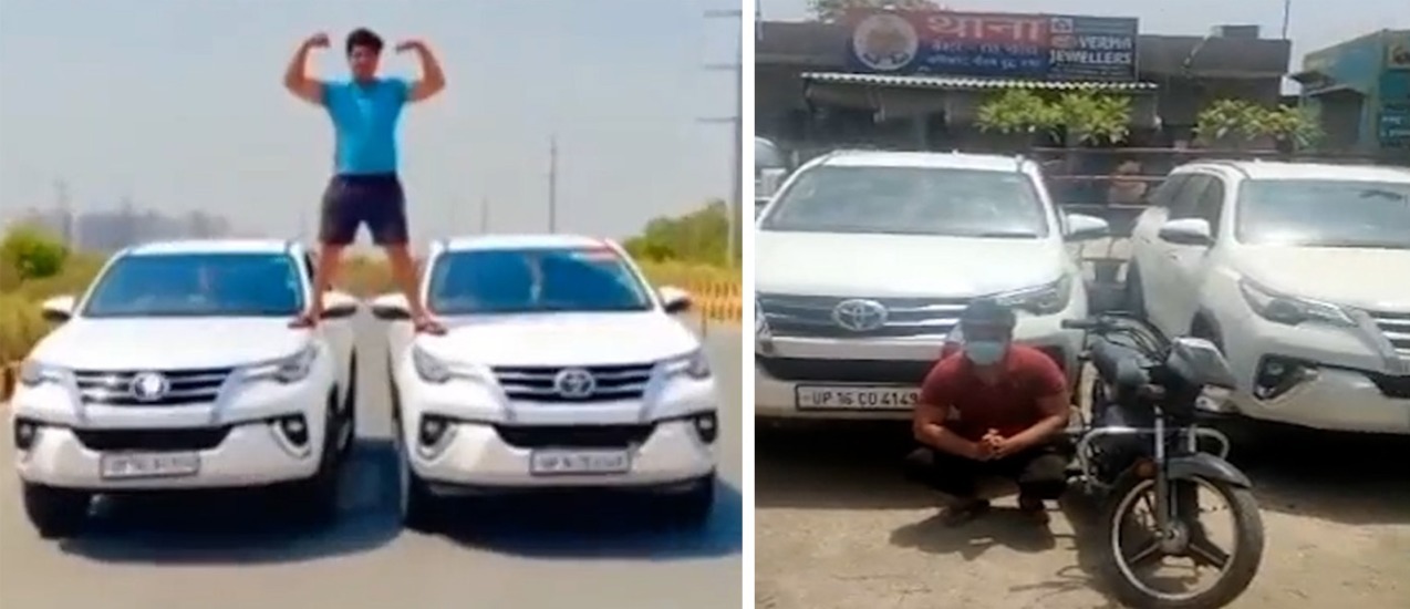 Ajay Devgn-like car stunt lands Noida man in jail: 2 SUVs impounded