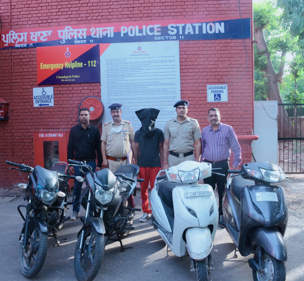 Chandigarh cops nab vehicle thief, recover four two-wheelers