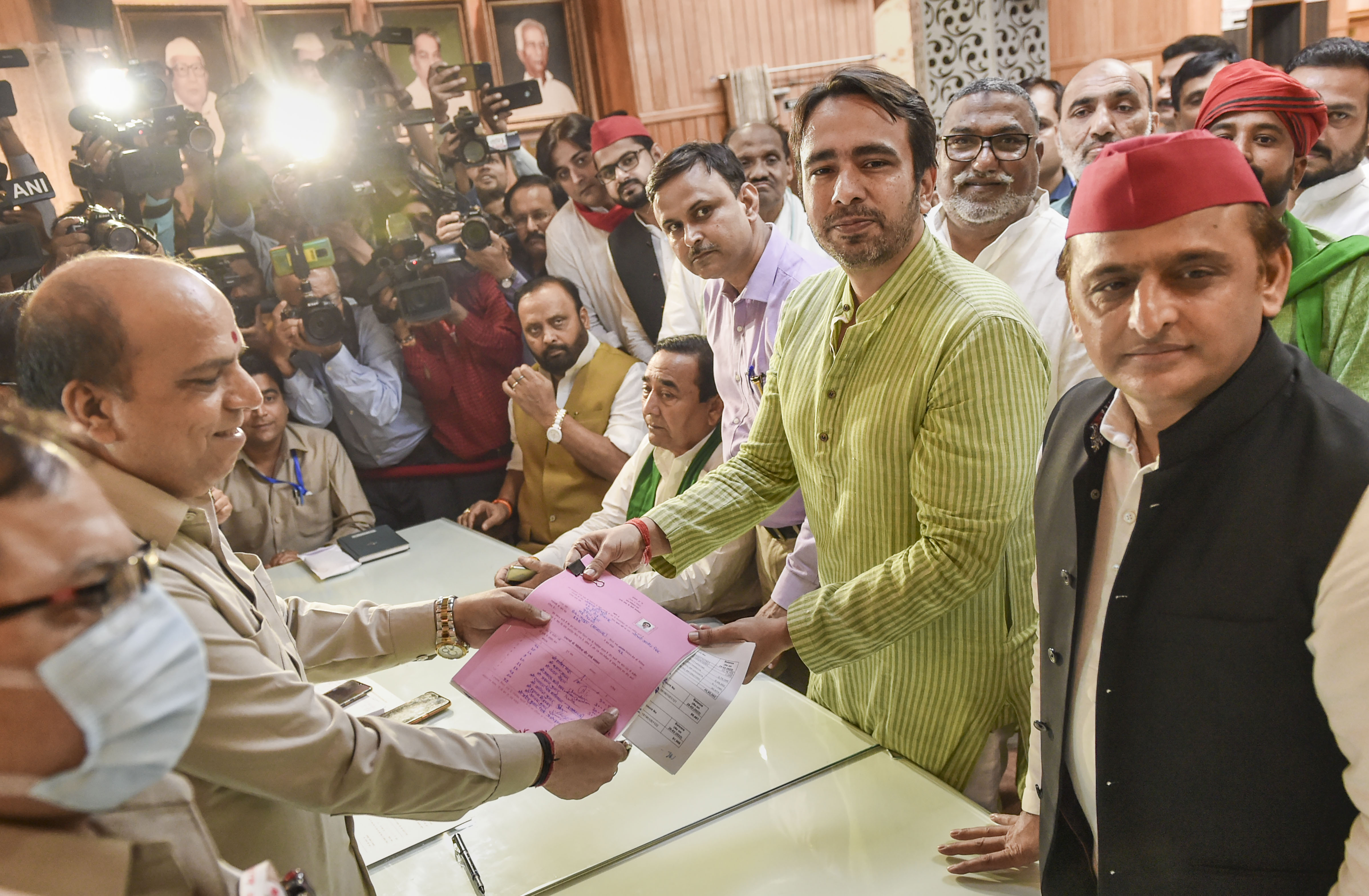 Accompanied By Akhilesh Yadav Rld Chief Jayant Chaudhary Files Nomination For Rajya Sabha Polls