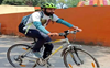 Young cyclist spreads message of eco conservation