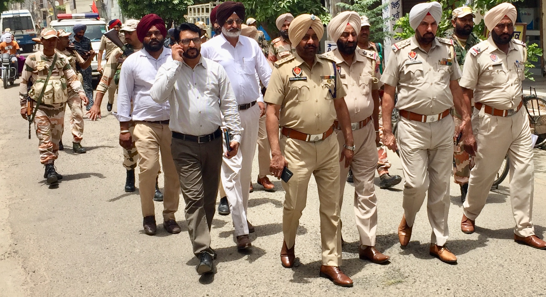 Police hold flag march ahead of Sangrur bypoll