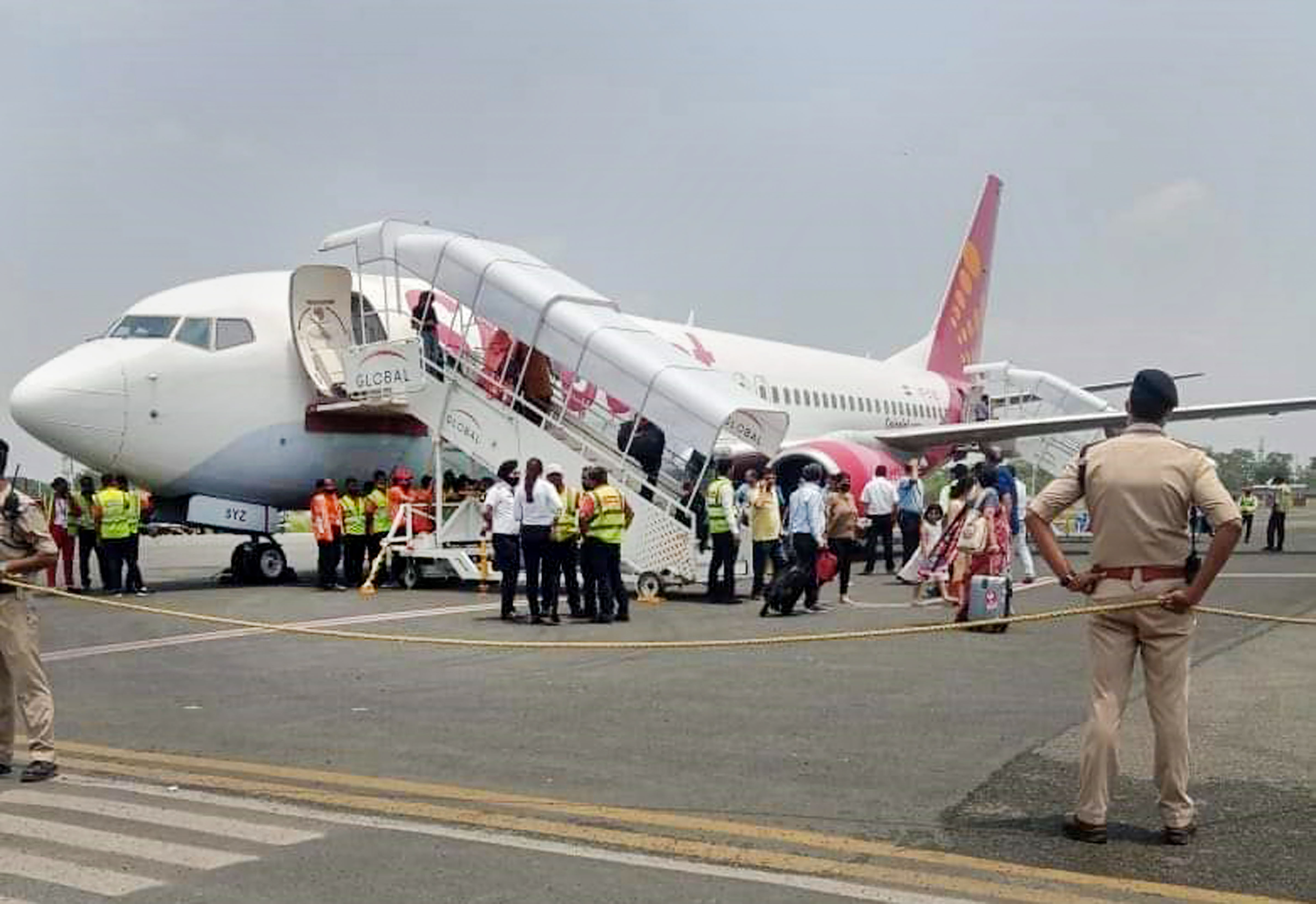 Delhi-bound SpiceJet flight catches fire soon after taking off from Patna airport