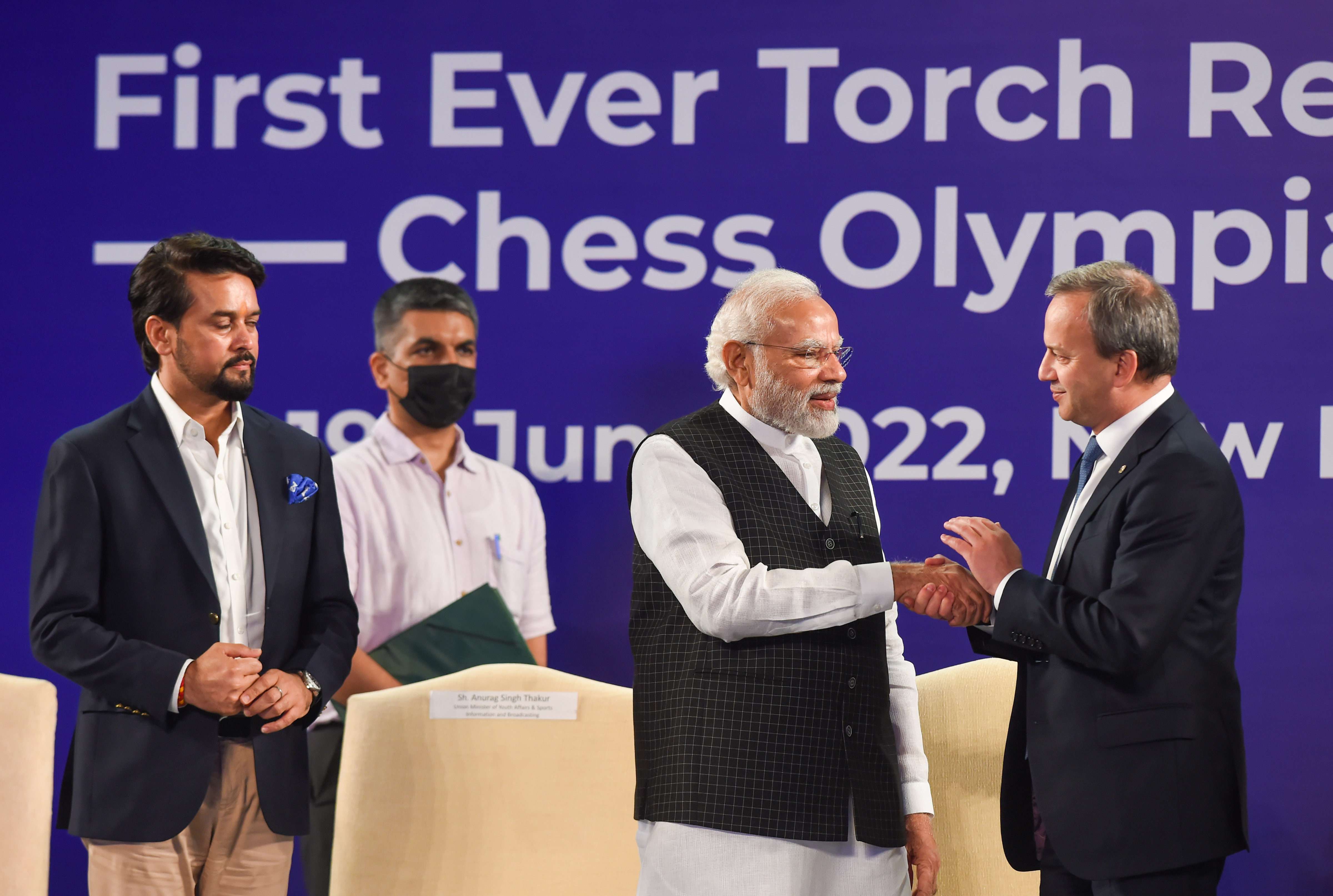 PM Modi flags off first-ever torch relay for Chess Olympiad