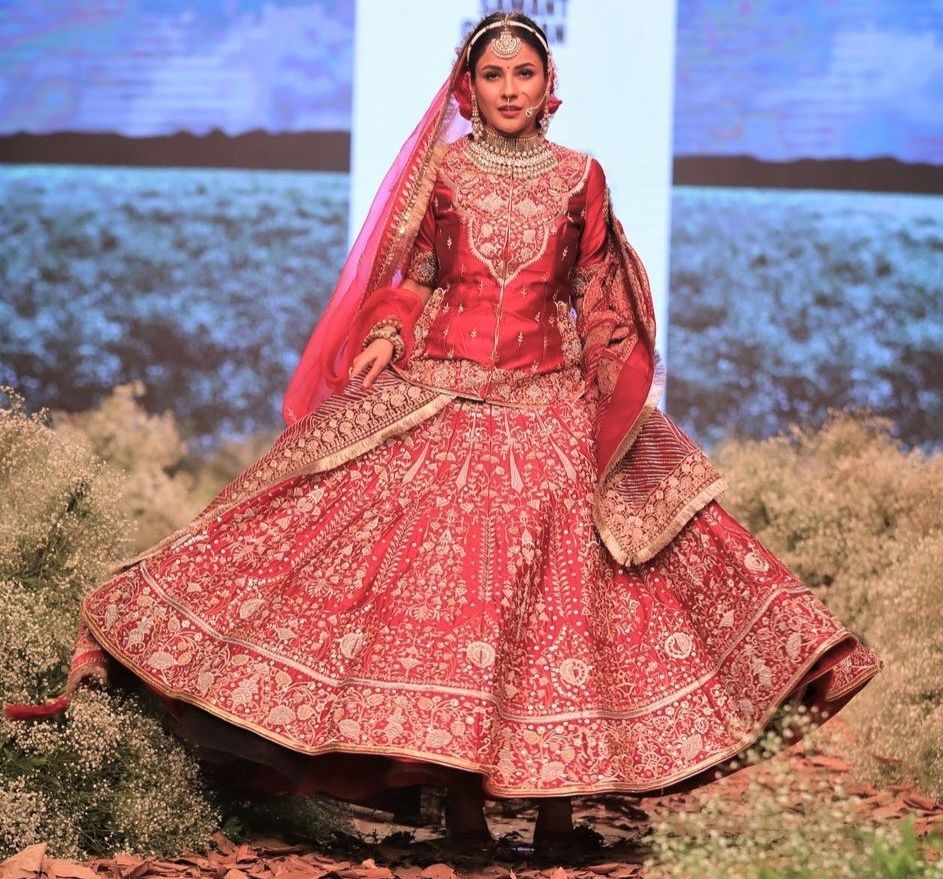 Television's heartthrob Shehnaaz Gill marked her ramp debut at a fashion show in Ahmedabad