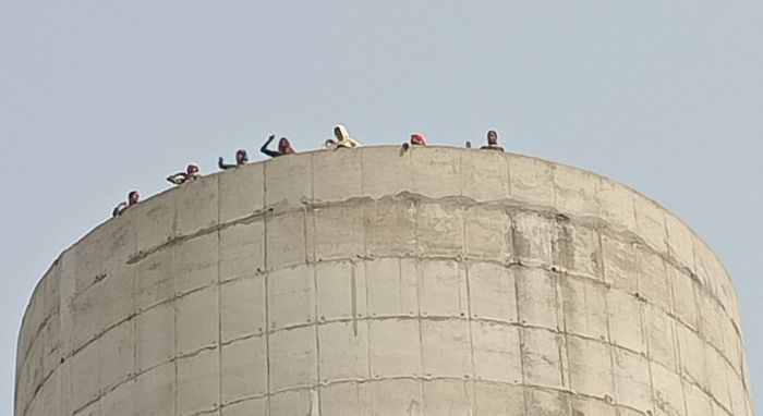 For job letters, seven girls climb atop water tank in Sangrur