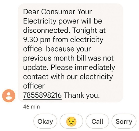 Beware! 'Unpaid electricity bill' fake message can land you in trouble