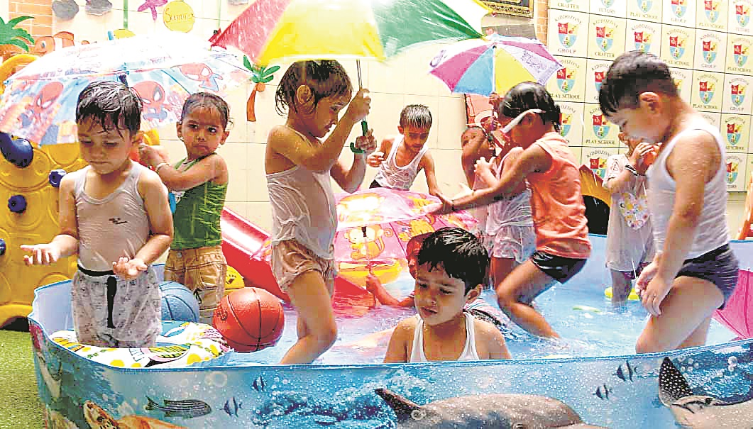 Kids beat the heat with pool party