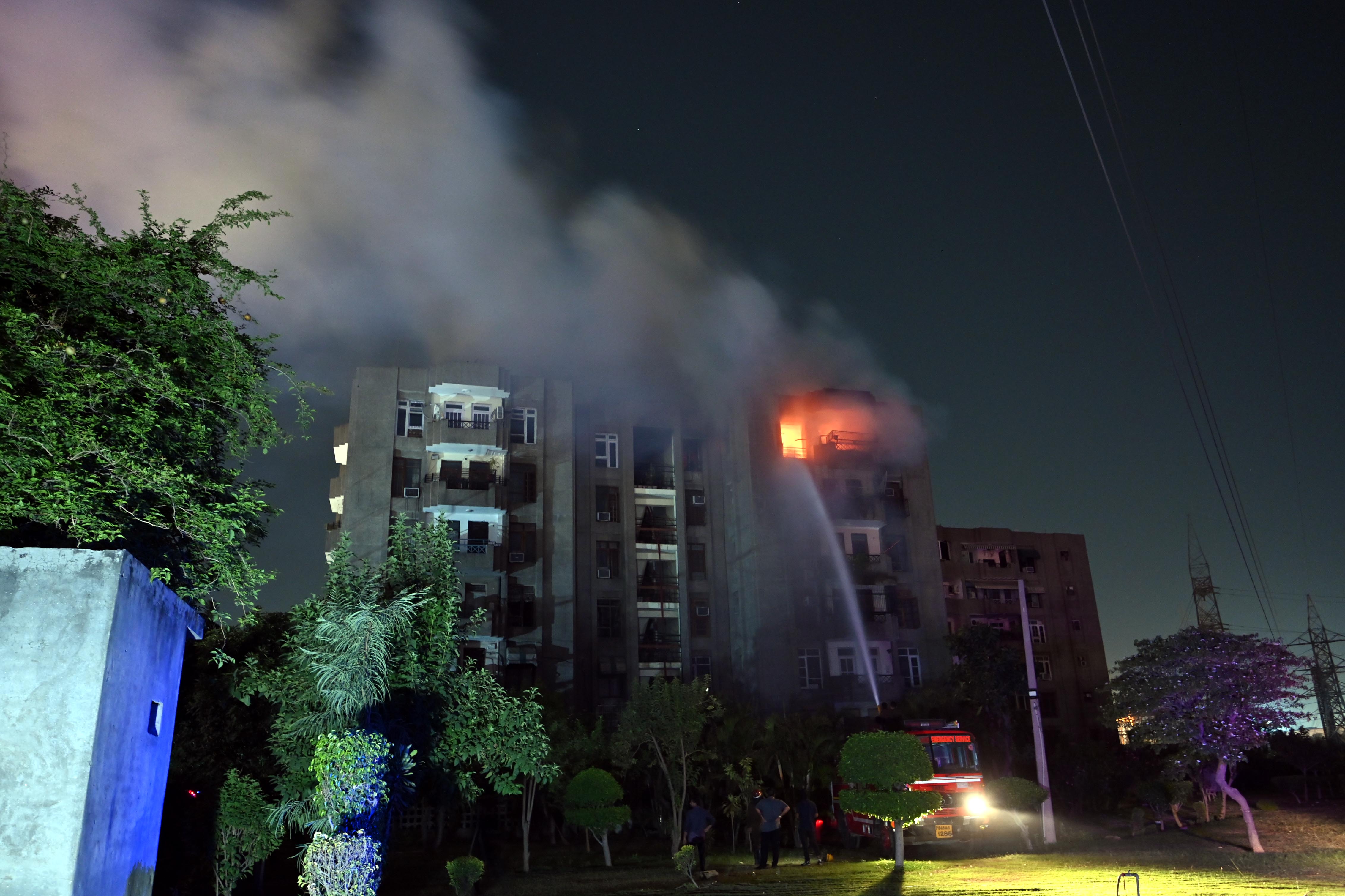 Panic grips residents as fire breaks out in flats