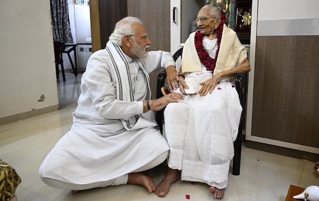 'Maa...this isn't a mere word': PM Modi meets mother as she entered 100th year of her life