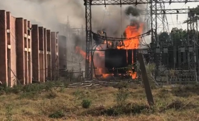 Transformer catches fire in Mohali, hits power supply