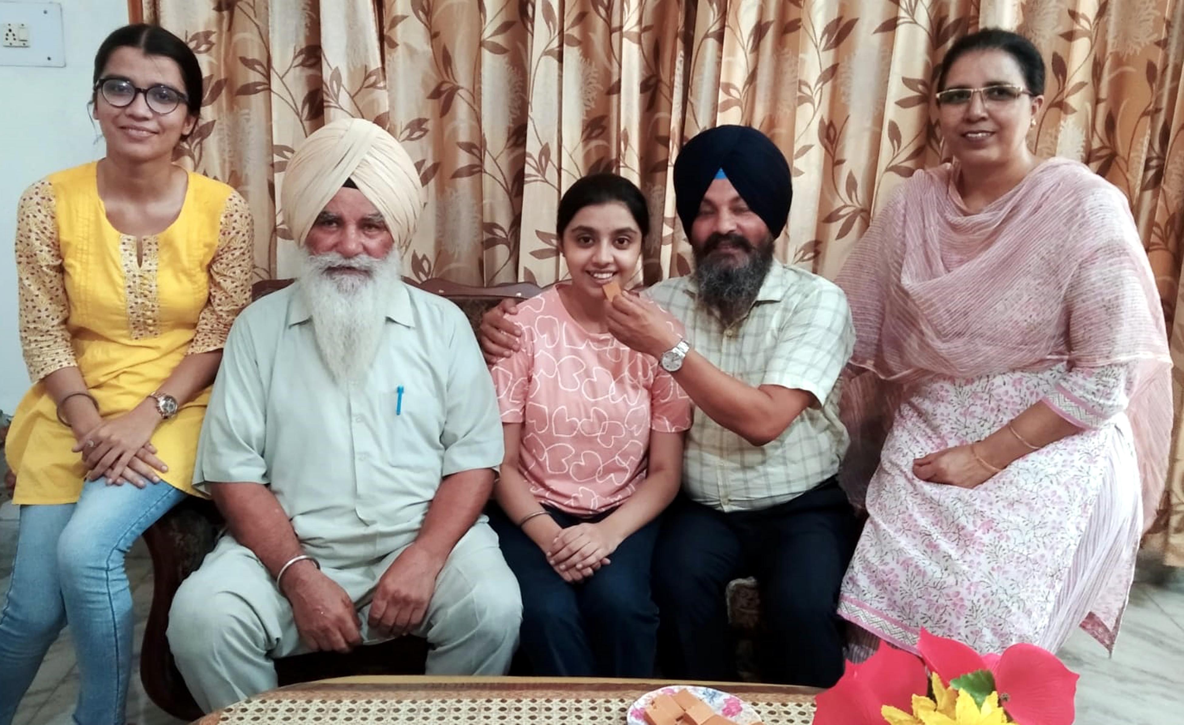Amritsar girl Samreen Kaur bags 2nd position in Punjab in PSEB Class XII results