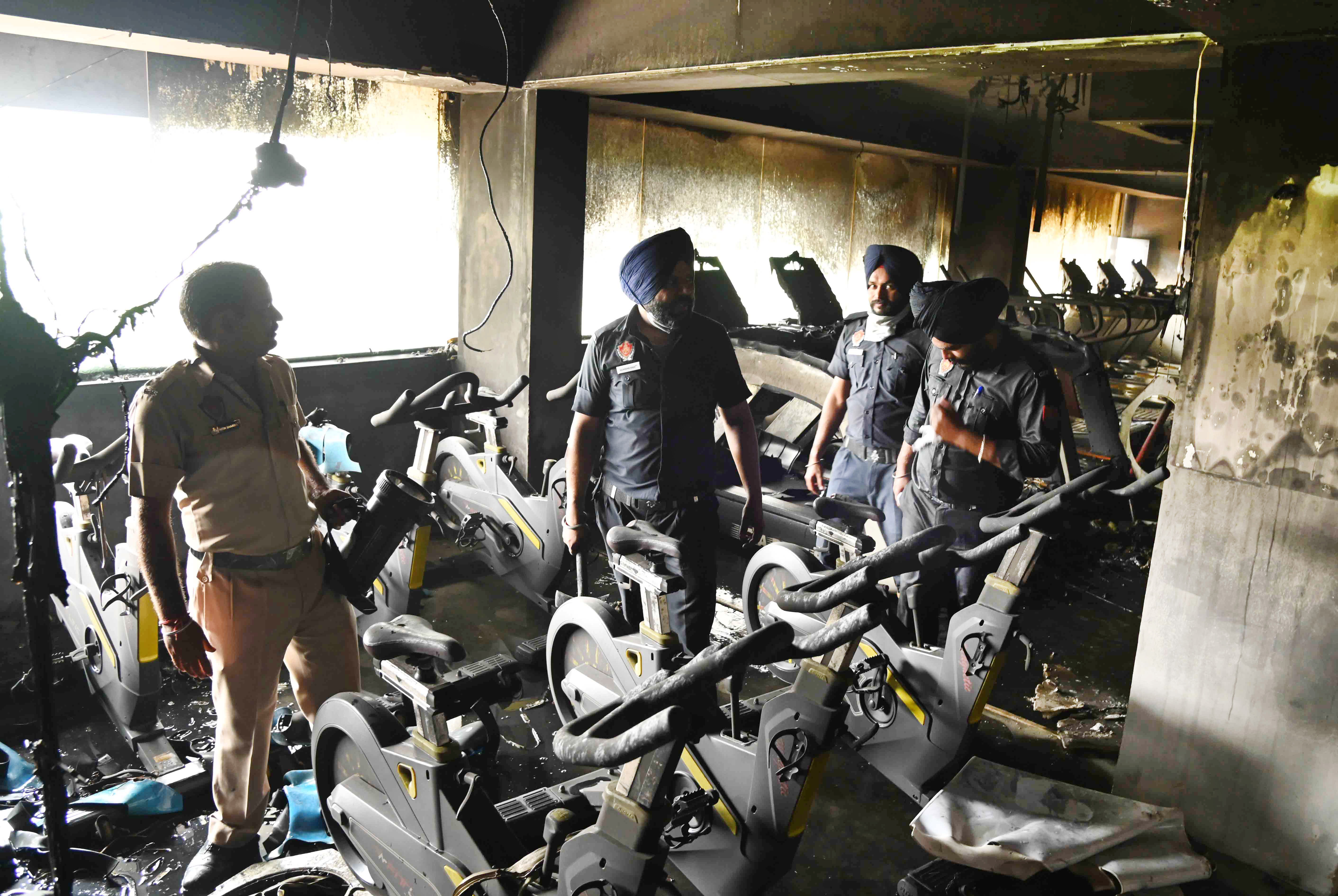 Chandigarh: Gym gutted in Sector 43 fire